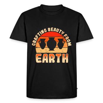 Ceramic Pottery Sculpture - Men's Premium Organic T-Shirt - black - Front - Nico (187cm)