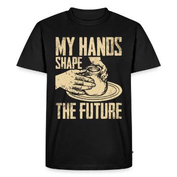 Ceramic Pottery Sculpture - Men's Premium Organic T-Shirt - black - Front - Nico (187cm)