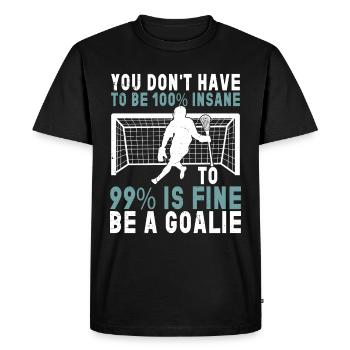 Lacrosse Goalkeeper Gloves Stick Lax Goalkeeper - Men's Premium Organic T-Shirt - black - Front - Nico (187cm)
