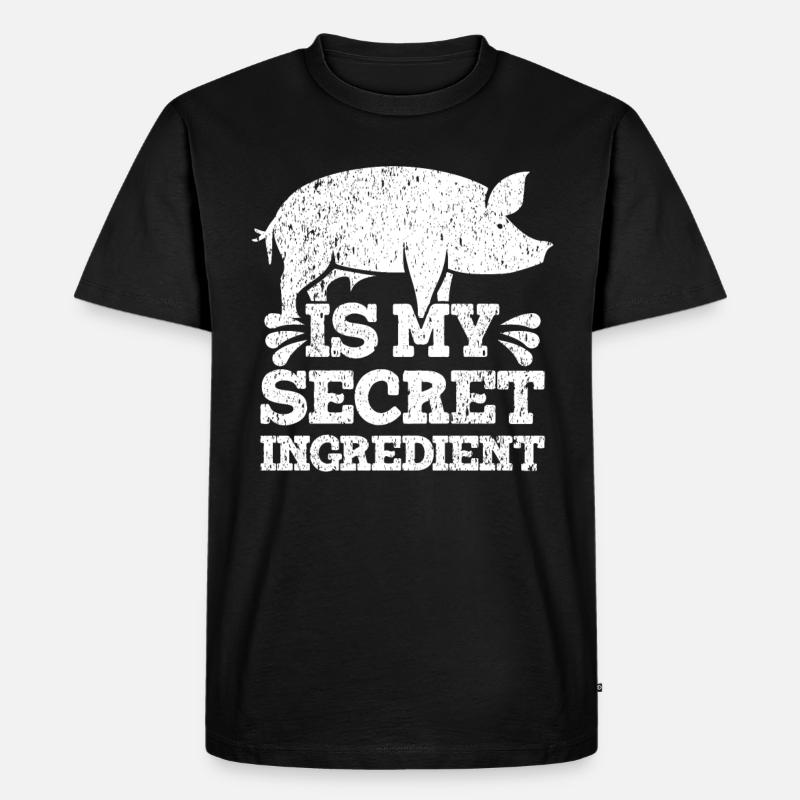 Grill Grillgrill Schweinefleisch - Männer Premium Bio T-Shirt - Schwarz