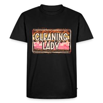 Cadeaux de la semaine de l’entretien ménager Amoureux du ménage - T-shirt Premium bio Homme - noir - Devant - Nico (187cm)