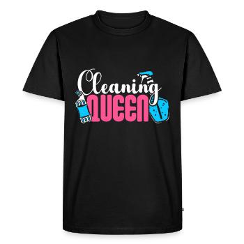 Cadeaux de la semaine de l’entretien ménager Amoureux du ménage - T-shirt Premium bio Homme - noir - Devant - Nico (187cm)