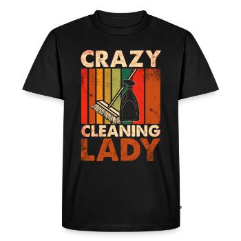 Cadeaux de la semaine de l’entretien ménager Amoureux du ménage - T-shirt Premium bio Homme - noir - Devant - Nico (187cm)