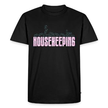 Cadeaux de la semaine de l’entretien ménager Amoureux du ménage - T-shirt Premium bio Homme - noir - Devant - Nico (187cm)