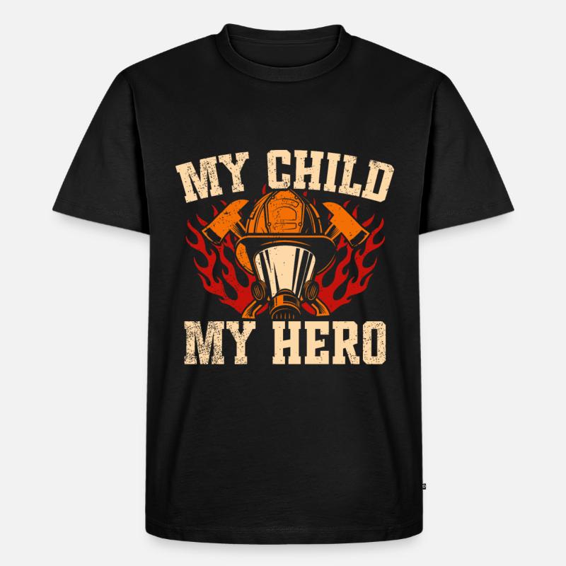 Mère pompier Mère pompier - T-shirt Premium bio Homme - noir