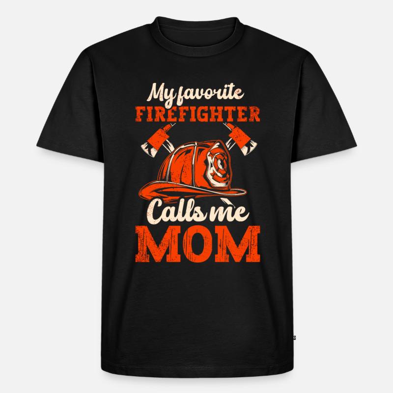 Mère pompier Mère pompier - T-shirt Premium bio Homme - noir
