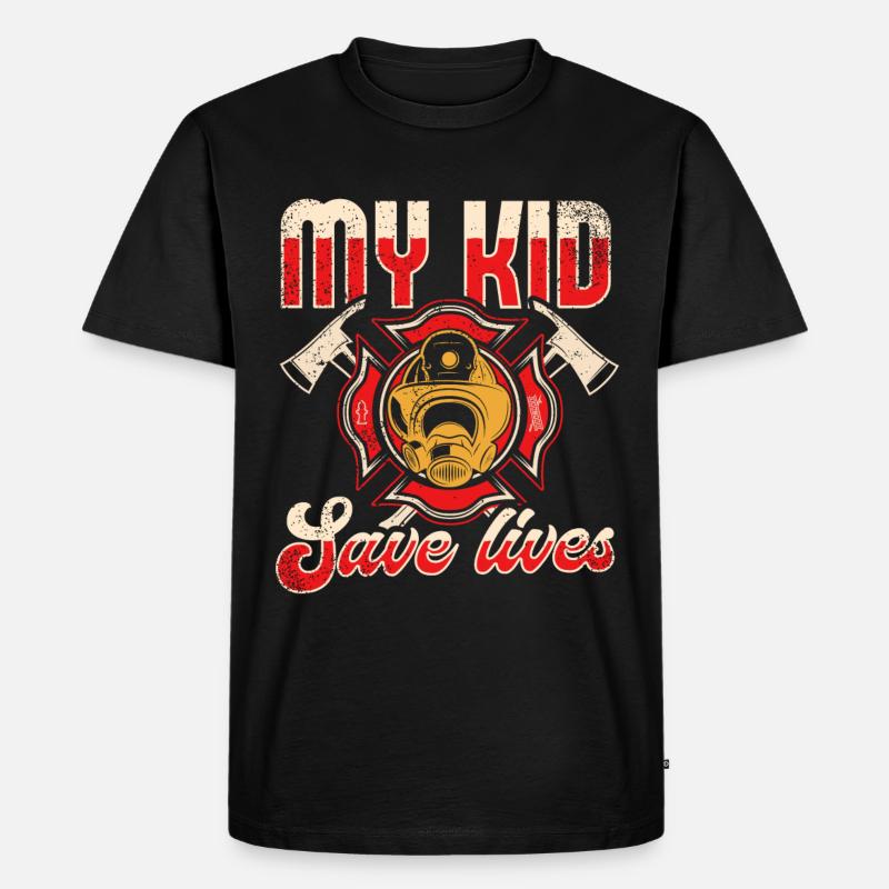 Mère pompier Mère pompier - T-shirt Premium bio Homme - noir