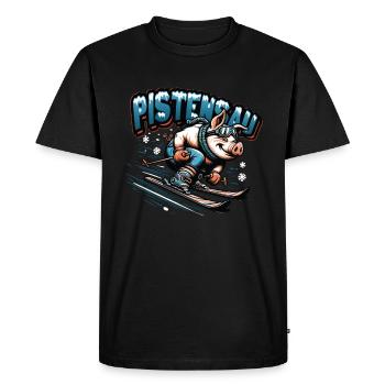 Skier Pig Pistensau Après-ski - T-shirt Premium bio Homme - noir - Devant - Nico (187cm)