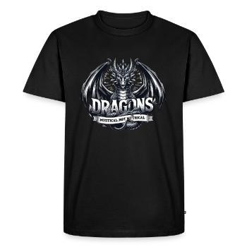 Dragon Lovers Dragons du monde fantastique - T-shirt Premium bio Homme - noir - Devant - Nico (187cm)