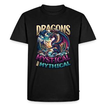 Dragon Lovers Dragons du monde fantastique - T-shirt Premium bio Homme - noir - Devant - Nico (187cm)