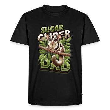 Planeur à sucre australien Planeurs à tête courte - T-shirt Premium bio Homme - noir - Devant - Nico (187cm)