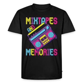 Fille garçon enfants 70 s 80 s 90 s Disco Costume tenue - T-shirt Premium bio Homme - noir - Devant - Nico (187cm)
