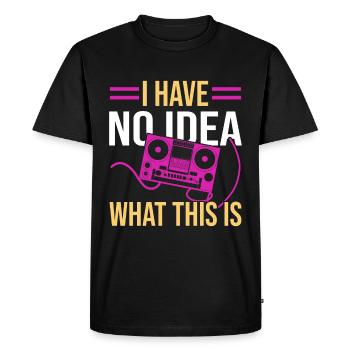 Fille garçon enfants 70 s 80 s 90 s Disco Costume tenue - T-shirt Premium bio Homme - noir - Devant - Nico (187cm)