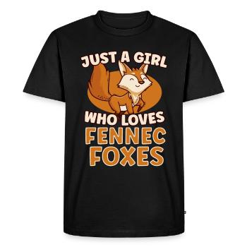 Fennec Renard Mignon Fennec Renards Fennec Animal - T-shirt Premium bio Homme - noir - Devant - Nico (187cm)