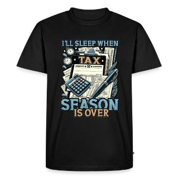 États financiers Audit fiscal Drôle Comptable - T-shirt Premium bio Homme - noir - Devant - Nico (187cm)
