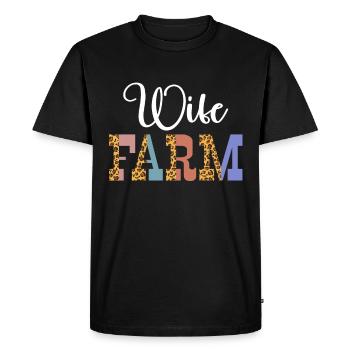 Ferme Femme Ferme Petite amie Agriculteurs Femme Campagne Ferme - T-shirt Premium bio Homme - noir - Devant - Nico (187cm)