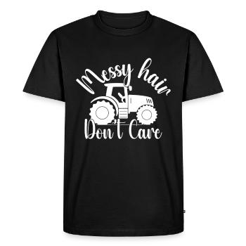 Ferme Femme Ferme Petite amie Agriculteurs Femme Campagne Ferme - T-shirt Premium bio Homme - noir - Devant - Nico (187cm)