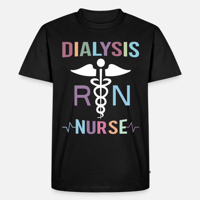 Dialyse Techniker Krankenschwester - Männer Premium Bio T-Shirt - Schwarz