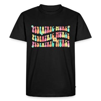 Infirmière pédiatrique Picu Peds - T-shirt Premium bio Homme - noir - Devant - Nico (187cm)