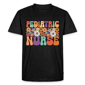 Infirmière pédiatrique Picu Peds - T-shirt Premium bio Homme - noir - Devant - Nico (187cm)