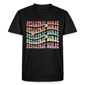 Infirmière pédiatrique Picu Peds - T-shirt Premium bio Homme - noir - Devant - Nico (187cm)