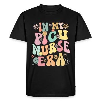 Infirmière pédiatrique Picu Peds - T-shirt Premium bio Homme - noir - Devant - Nico (187cm)