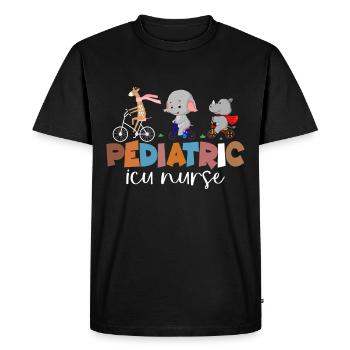 Infirmière pédiatrique Picu Peds - T-shirt Premium bio Homme - noir - Devant - Nico (187cm)
