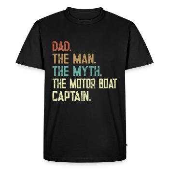 Bateau à moteur - Capitaine Bateau à moteur du lac Boater - T-shirt Premium bio Homme - noir - Devant - Nico (187cm)