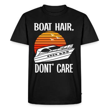 Bateau à moteur - Capitaine Bateau à moteur du lac Boater - T-shirt Premium bio Homme - noir - Devant - Nico (187cm)