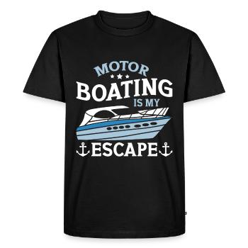 Bateau à moteur - Capitaine Bateau à moteur du lac Boater - T-shirt Premium bio Homme - noir - Devant - Nico (187cm)