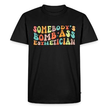 Esthéticienne, Soins de la peau, Thérapeute de la peau - T-shirt Premium bio Homme - noir - Devant - Nico (187cm)