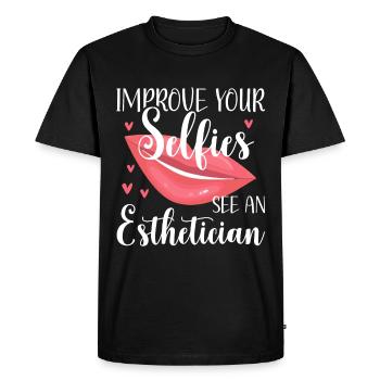 Esthéticienne, Soins de la peau, Thérapeute de la peau - T-shirt Premium bio Homme - noir - Devant - Nico (187cm)
