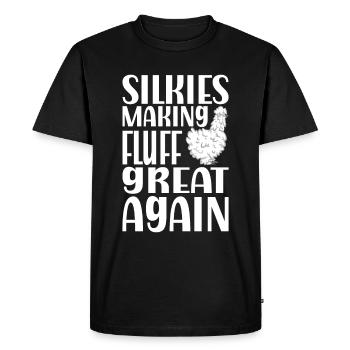 Silkie Poulet Drôle De Ferme Amoureux Des Animaux - T-shirt Premium bio Homme - noir - Devant - Nico (187cm)
