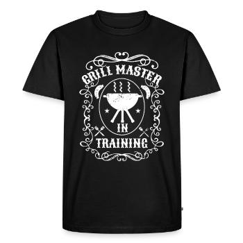 BBQ Smoker Meat Grilling Funny - Men's Premium Organic T-Shirt - black - Front - Nico (187cm)