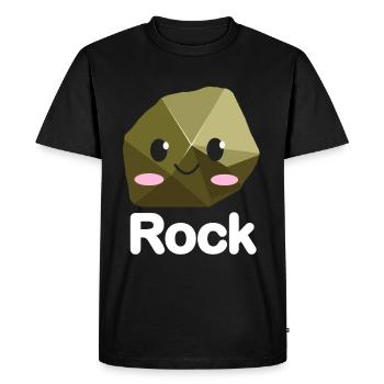 Ciseaux Papier Pierre Drôle Groupe Kawaii - T-shirt Premium bio Homme - noir - Devant - Nico (187cm)