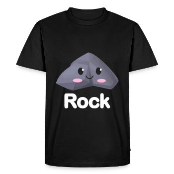 Ciseaux Papier Pierre Drôle Groupe Kawaii - T-shirt Premium bio Homme - noir - Devant - Nico (187cm)