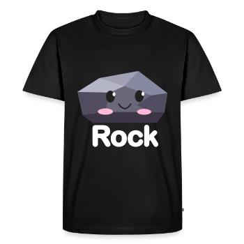 Ciseaux Papier Pierre Drôle Groupe Kawaii - T-shirt Premium bio Homme - noir - Devant - Nico (187cm)
