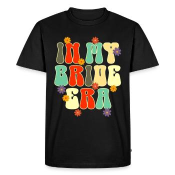 Groovy mariée fête de mariage mariée fleur fleurs - T-shirt Premium bio Homme - noir - Devant - Nico (187cm)