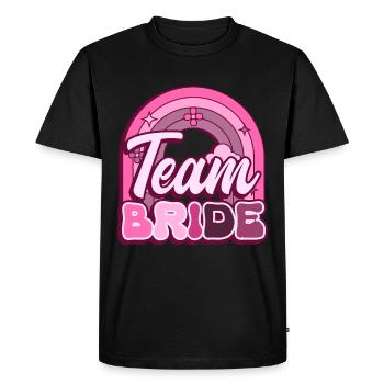 Groovy mariée fête de mariage mariée fleur fleurs - T-shirt Premium bio Homme - noir - Devant - Nico (187cm)