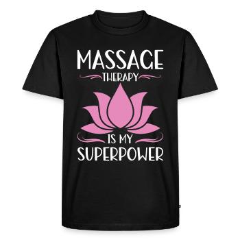 Massage Therapist Therapy Masseuse Appreciation - Men's Premium Organic T-Shirt - black - Front - Nico (187cm)