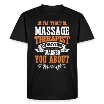 Massage Therapist Therapy Masseuse Appreciation - Men's Premium Organic T-Shirt - black - Front - Nico (187cm)