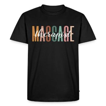 Massage Therapist Therapy Masseuse Appreciation - Men's Premium Organic T-Shirt - black - Front - Nico (187cm)