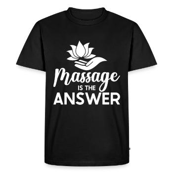 Massage Therapist Therapy Masseuse Appreciation - Men's Premium Organic T-Shirt - black - Front - Nico (187cm)