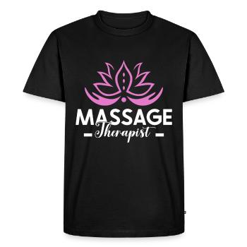 Massage Therapist Therapy Masseuse Appreciation - Men's Premium Organic T-Shirt - black - Front - Nico (187cm)