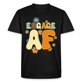 Mariée de fiançailles d'amis dévoués - T-shirt Premium bio Homme - noir - Devant - Nico (187cm)