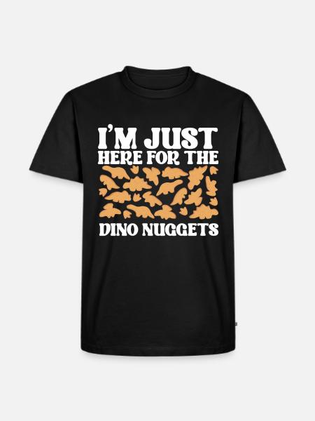 Dino Chicken Nuggets Dinosaur nugget elskere - Herre Premium økologisk T-shirt - sort