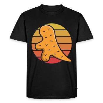 Nuggets de poulet Dino Amateurs de nuggets de dinosaures - T-shirt Premium bio Homme - noir - Devant - Nico (187cm)