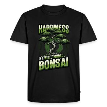 Bonsaï japonais - T-shirt Premium bio Homme - noir - Devant - Nico (187cm)