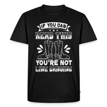 Line Dancing Groupe Line Dance Western Cowboy - Men's Premium Organic T-Shirt - black - Front - Nico (187cm)