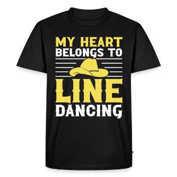 Line Dancing Groupe Line Dance Western Cowboy - Men's Premium Organic T-Shirt - black - Front - Nico (187cm)